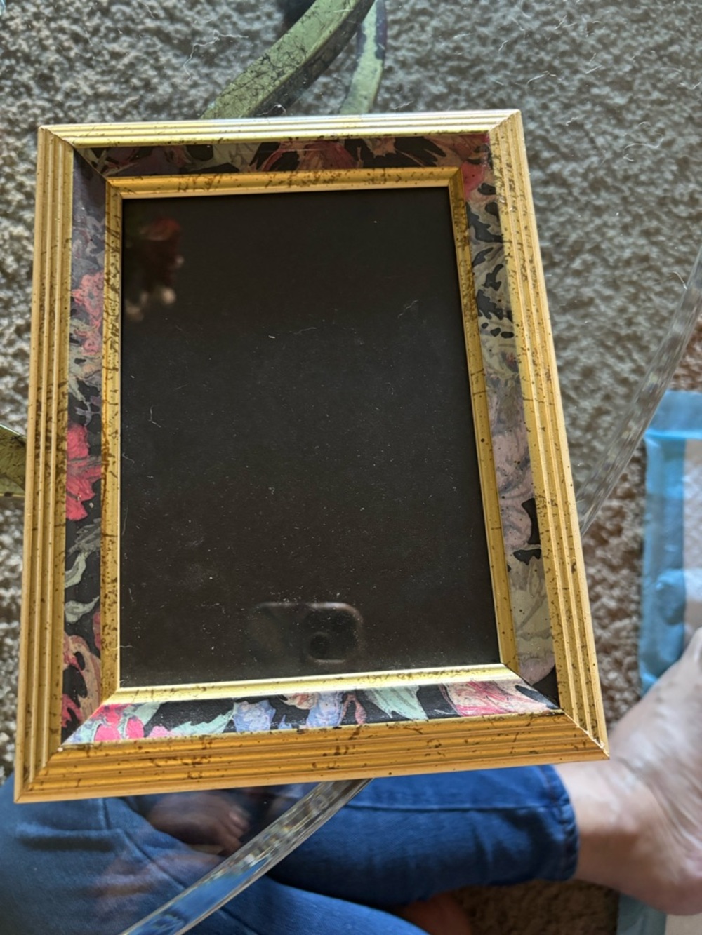 Gold Floral Accent Picture Frame